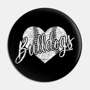 Bulldogs Baseball Softball High School Team Mascot Mom Pin