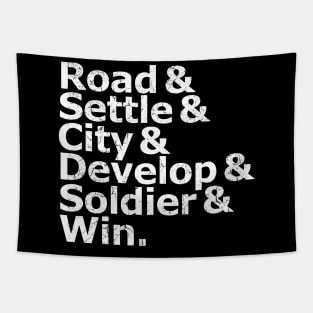 road Settle city develop soldier win Game Rules Tapestry