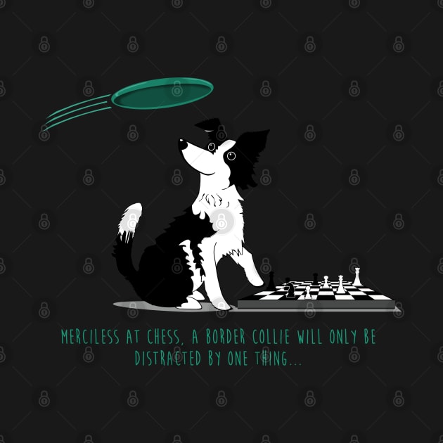 Border Collie playing chess by Brash Ideas