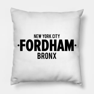 Fordham Bronx Modern Minimalistic Typography Design Pillow