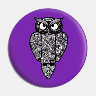 Owl (purple background) Pin