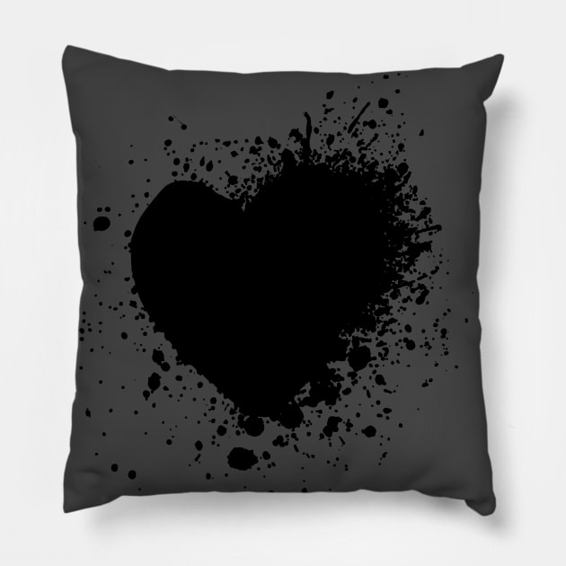 Black heart Pillow by DrTigrou