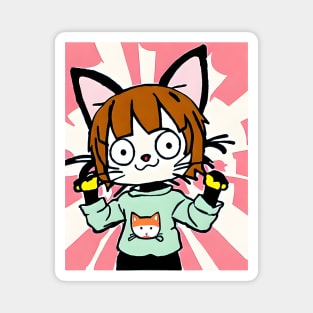 NYA Cute Catboy Drawing Magnet