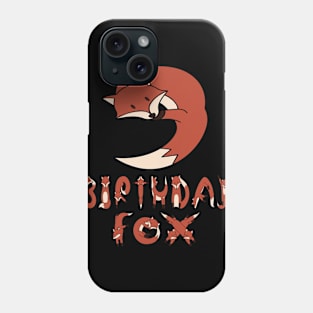 9th Birthday Fox Lover 9 Years Old Boys And Girls Party graphic Phone Case