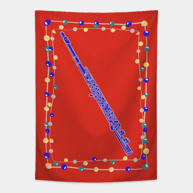 Christmas Flute Tapestry by AngelFlame