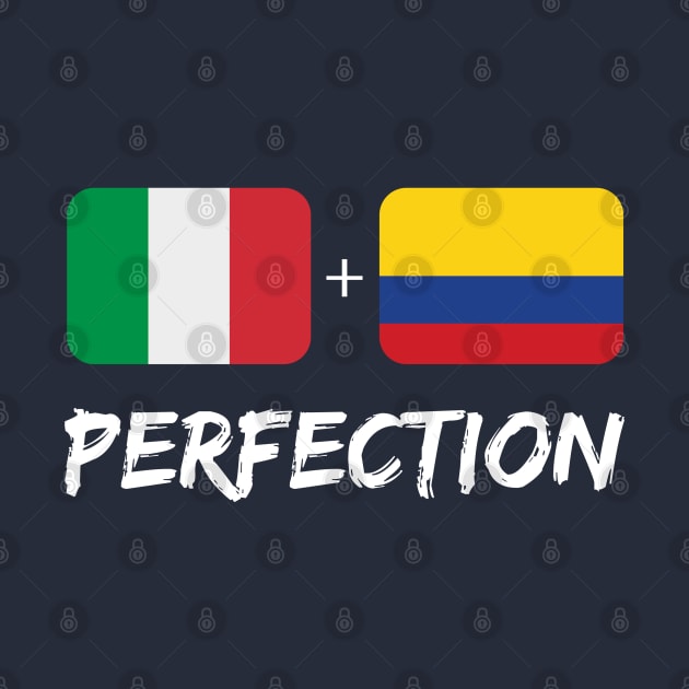 Italian Plus Colombian Perfection Mix Flag Heritage Gift by Just Rep It!!