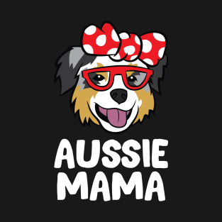 Aussie Mama Love Australian Shepherd Dogs T-Shirt