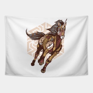 Horse UNICORN STEAMPUNK lovely abstract design Tapestry