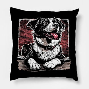 Retro Art Central Asian Shepherd Dog Lover Pillow