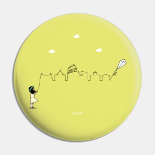 Rome Skyline Pin