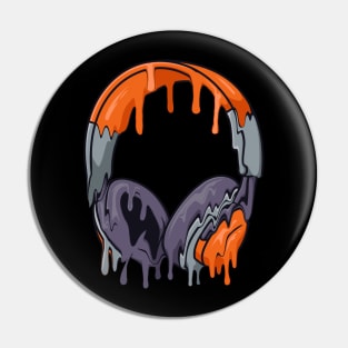 melting headphone graphic sublimation Pin