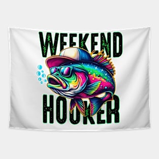 Weekend Colorful Fishing Funny Sarcastic Summer Tapestry