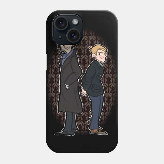 Sherlock and Watson Phone Case by quietsnooze