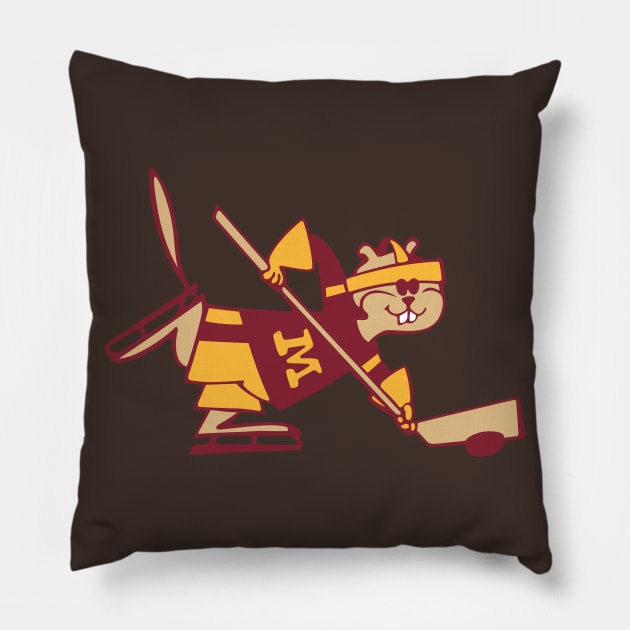 Minnesota Golden Gophers Hockey Pillow by paquita store