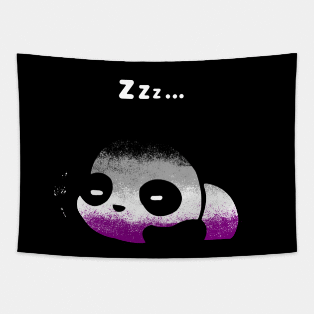 asexual pride panda Tapestry by Gumdrop