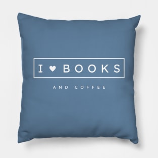 I love Books and Coffee Pillow