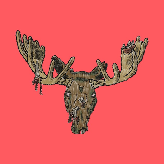 Zombie Moose by T-Shirts by Elyn FW