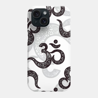 Om Aum Black and White Phone Case