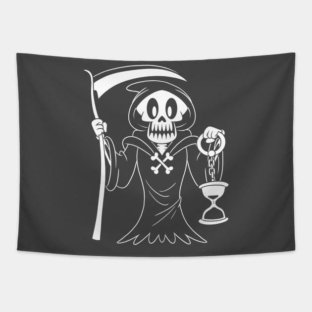 That's all Dude Grim Reaper Death 30s Old Cartoon Halloween Party Gift Tapestry by Juandamurai