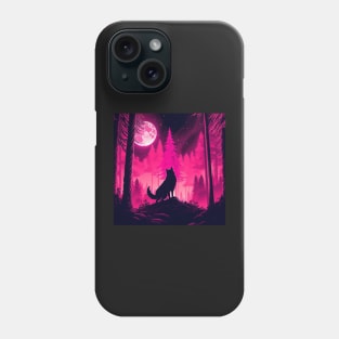 Quirky Magenta Wolf Phone Case