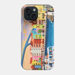 Handelskade Curacao, pontjesbrug, Willemstad, Punda Phone Case