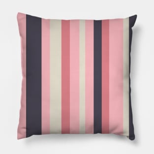 Soft stripes in cream, yellow, pink and grey Pillow