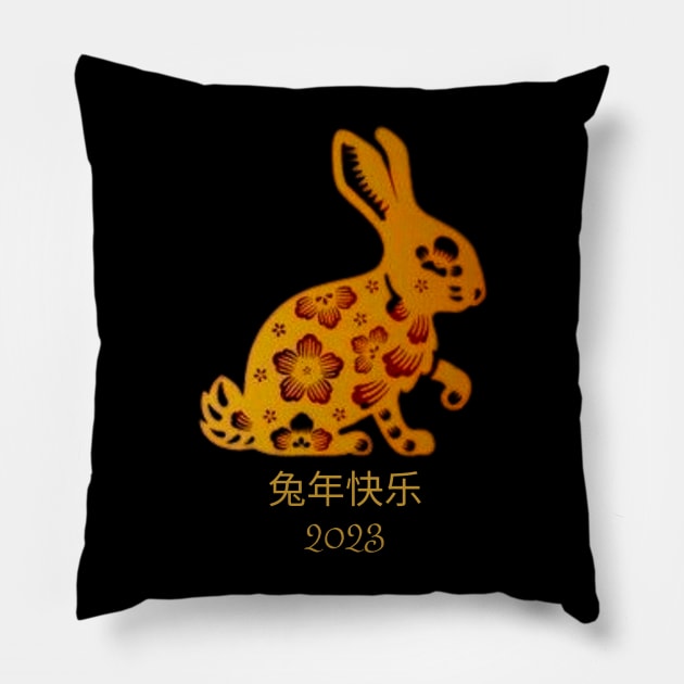 YEAR OF THE RABBIT Pillow by ShopColDigital