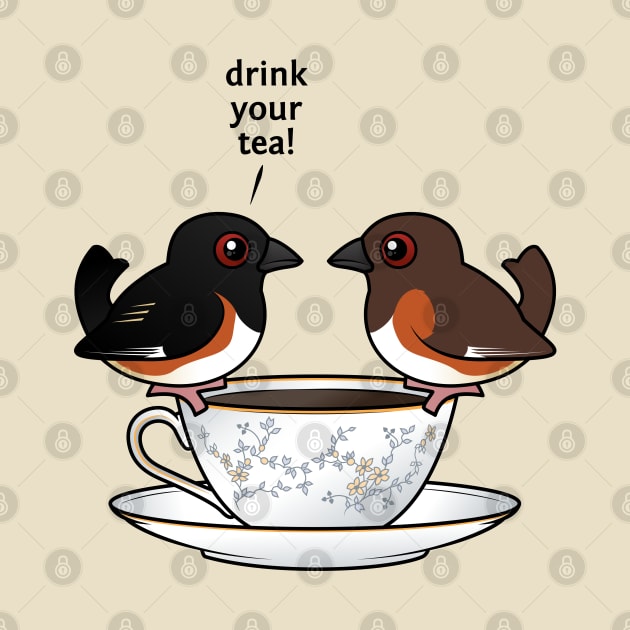 Drink Your Tea! by birdorable