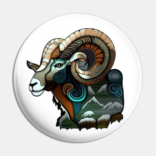 Alaska Big Horn Sheep Pin