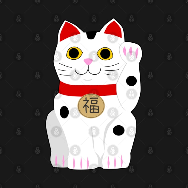 Lucky charms beckoning cat (maneki neko) by La Tortue Qui Boit Du Thé