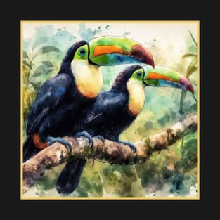 Exotic Tropical Toucan Birds T-Shirt