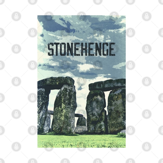 Stonehenge, England ✪ Vintage style poster by Naumovski