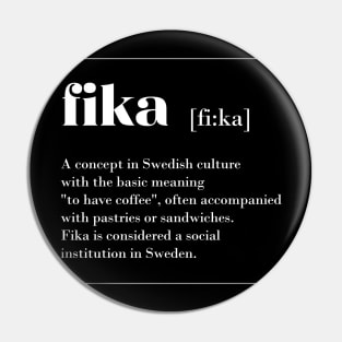 Fika definition print swedish coffee break Pin