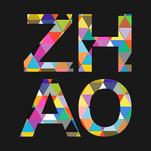 Zhao, name, typography by Furashop