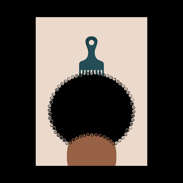 Afro Pick Girl by 4thesoul