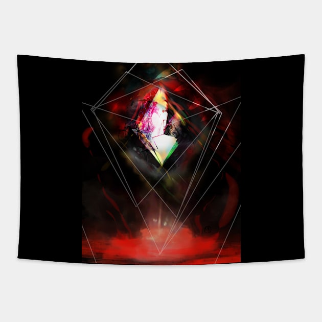 Shining Trapezohedron Tapestry by sandpaperdaisy