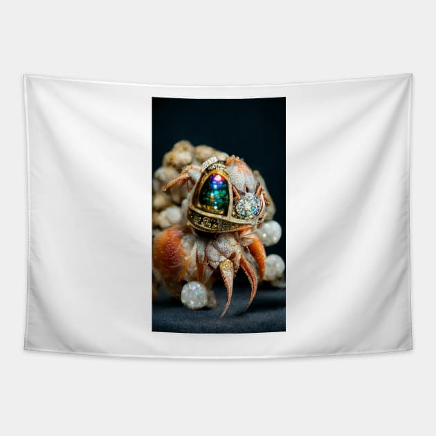 Hermit Crab Bejewelled 02 Tapestry by rolphenstien