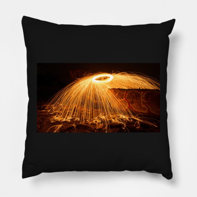 Graffiti on Fire Pillow by krepsher