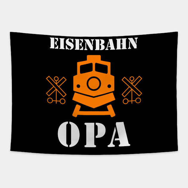 Eisenbahn Opa Modelleisenbahn Rentner Hobby Tapestry by Foxxy Merch