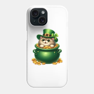 St Patricks Day Persian Cat Phone Case