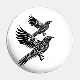 Trival crow flying Pin