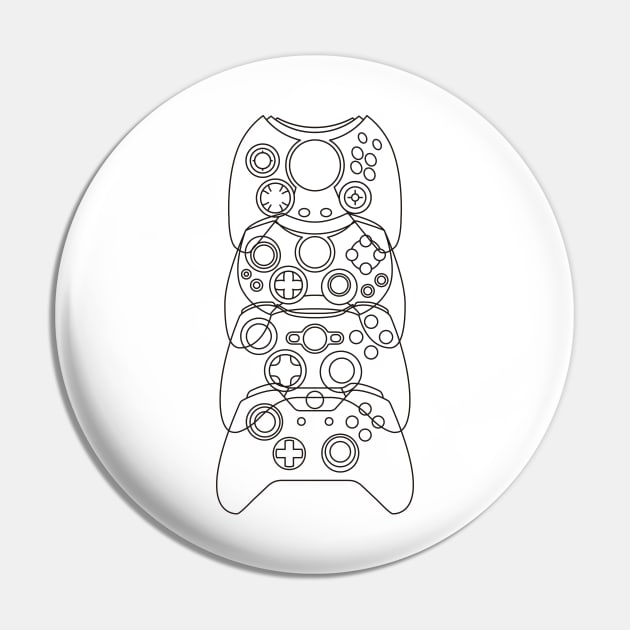 Xbox Controller Evolution (Black Lines) Pin by ZeroSagitary