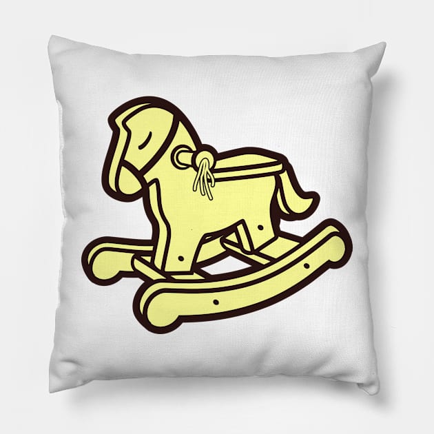 Rocking horse Pillow by ShirtyLife