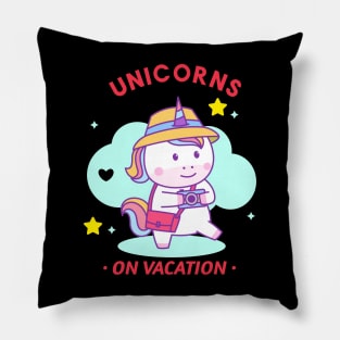 Unicorns On Vacation | Cute Baby Pillow