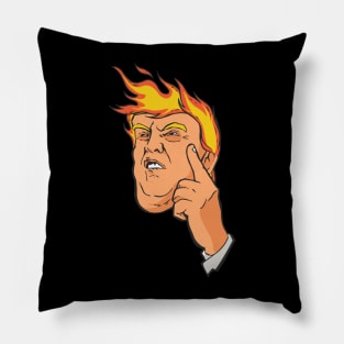 Trump Hair Fire Pillow