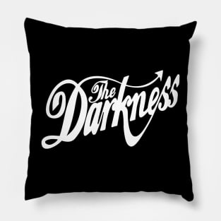 The Darkness Band White Text Pillow