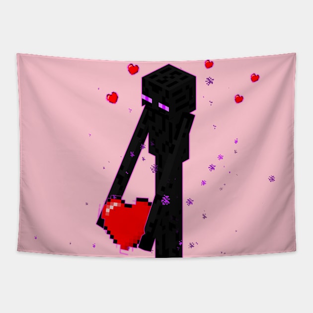 minecraft enderman stole my heart. - Minecraft Meme - Sticker