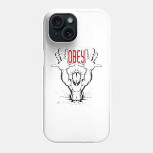 obey themed hand drawing graphic design Phone Case