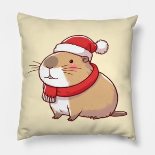 Christmas Capybara Pillow