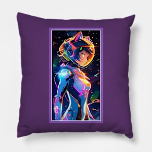 Anime Cute Cat Girl | Sci-Fi Manga Girl Anime Art Pillow